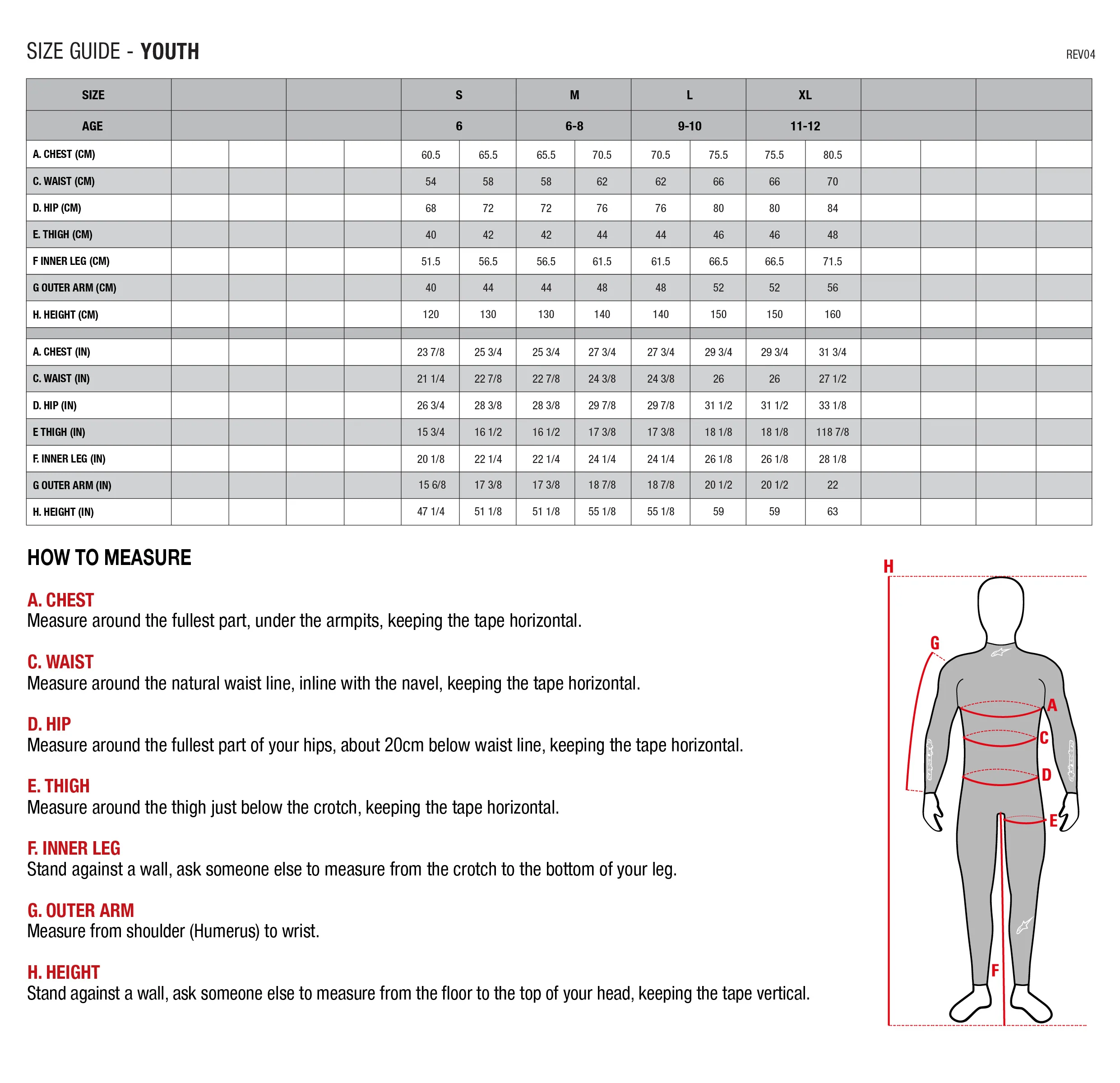 Guide des tailles